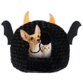 thumbnail image 1 of QBLEEV Pet Bed Devil Shape for Dogs and Cats Super Plush Self-Warming Material Soft Cushion, Fun Design, Private Cat Cave and Dog House, 1 of 8