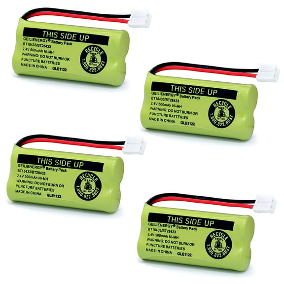 QBLPOWER 4-Pack AAAX2 2.4V Phone Battery for Uniden BT184342 BT284342 BT18433 BT28433 BT-1018 BT-6010 BT-1011 BT-8001 BT8000 Cordless Telephone Battery