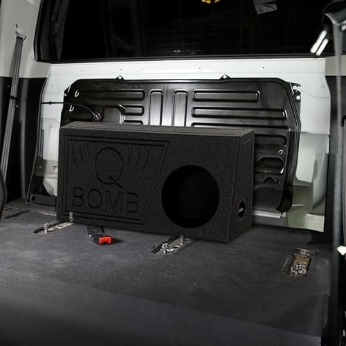 2) QPower 10 Inch Sealed Shallow Mount Slim 10 Truck Subwoofer Sub