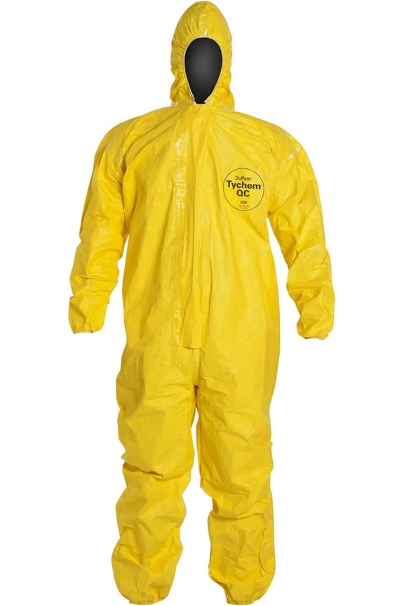 QC Chemical Protection Coveralls With Hood By Dupont, Sizes Medium To 4XL (Medium)