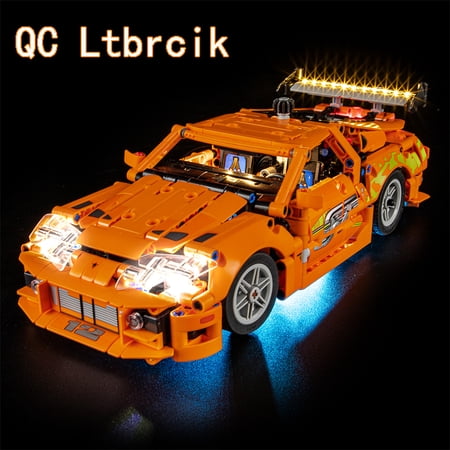 QC Ltbrcik Led Light Kit Lighting Set Compatible With The Lego Fast Furious Supra MK4 Technic Series 42204 Building Blocks Without Lego Set