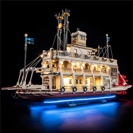 QC Ltbrcik Led Light Kit Lighting Set Compatible With The Lego River Steamboat Ideas 21356 Building Blocks Without Lego Set