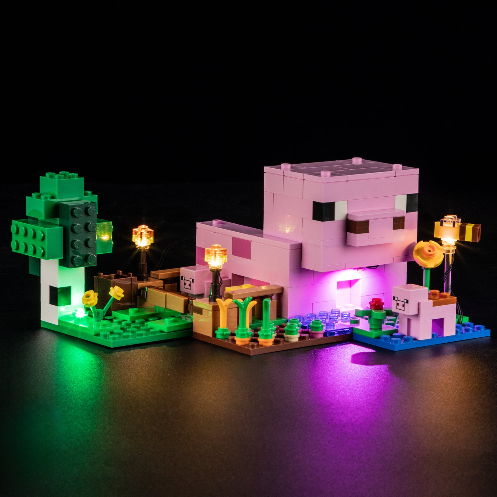 QC Ltbrcik Led Light Kit Lighting Set Compatible With The Lego The Baby Pig House Minecraft 21268 Building Blocks Without Lego Set