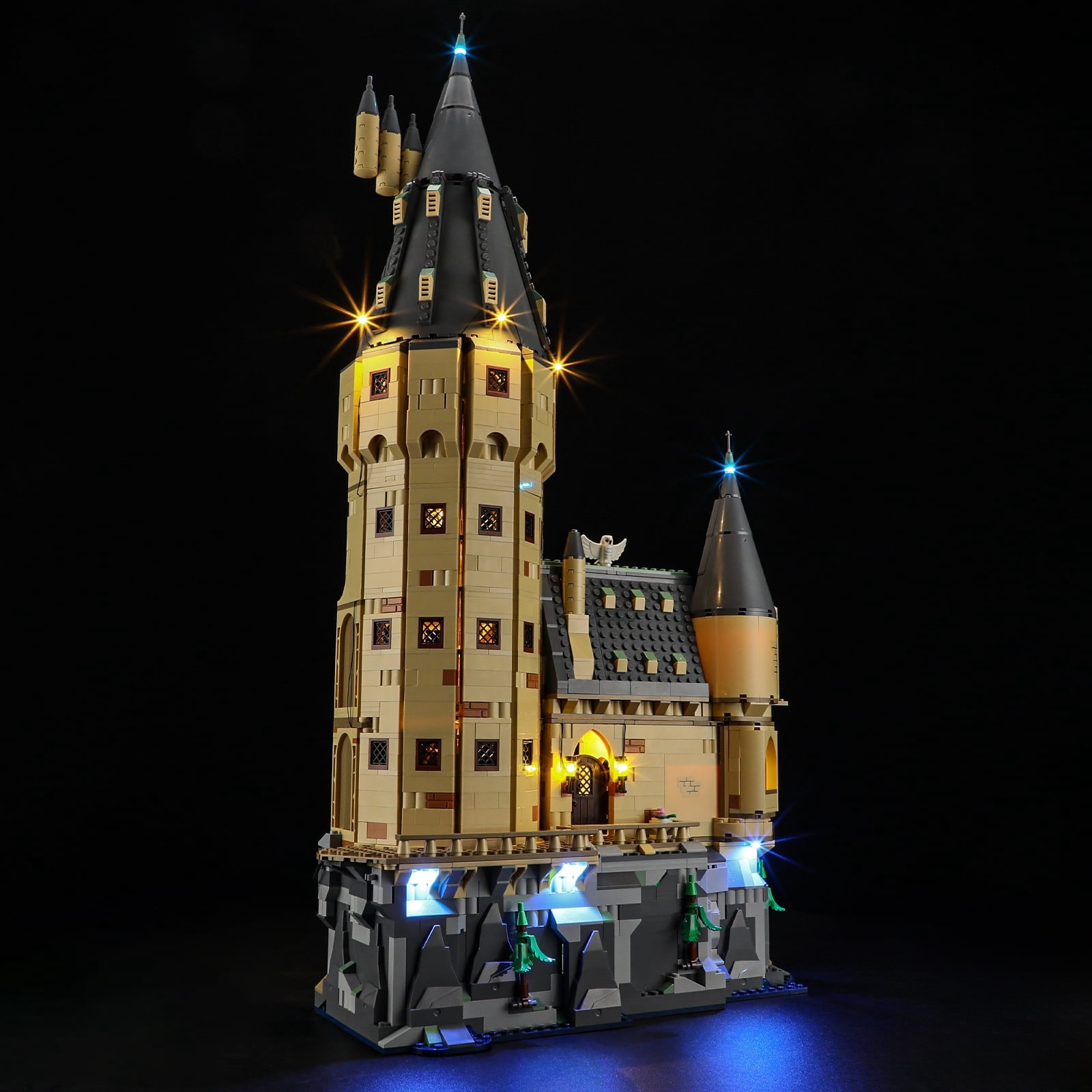 QC Ltbrcik Led Light Kit Lighting Set For Lego 76454 Hogwarts Castle The Main Tower Harry Potter Movie Building Blocks Without Lego Set
