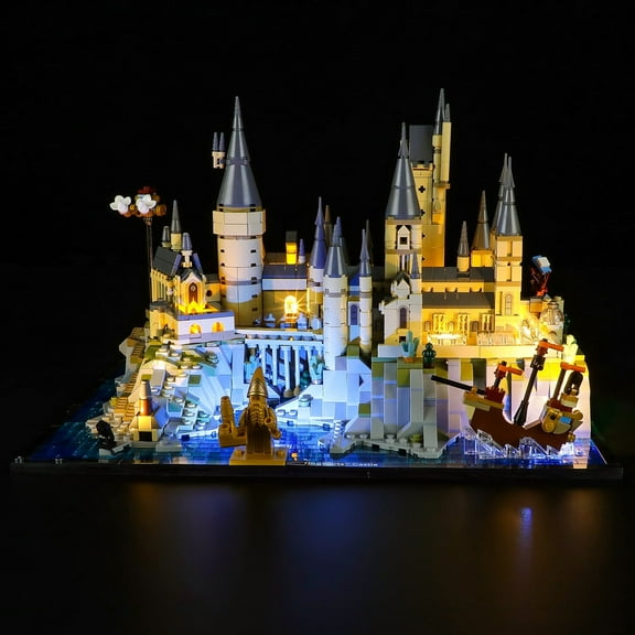 QC Ltbrcik Lighting RC Version Set Compatible With The Lego Hogwarts Castle and Grounds Harry Potter 76419 Building Blocks Without Lego Set