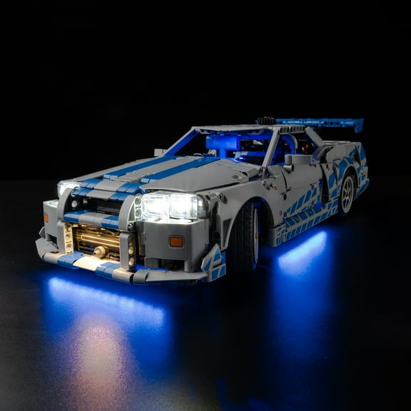 QC Ltbrcik Lighting Set For Lego Technic 2025 42210 2 Fast 2 Furious Nissan Skyline GT-R (R34) Car Building Blocks Without Lego Set