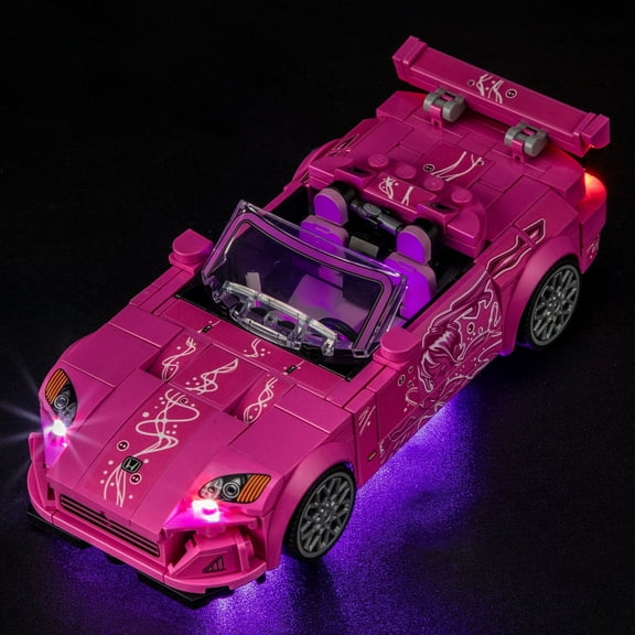 QC Ltbrcik Lighting Set For LEGO Speed Champions 2 Fast 2 Furious Honda S2000 77241 Car Toy for Kids, Boys, and Girls,Not Include Building Blocks.Birthday Gift Idea for Race Car and Movie Fans