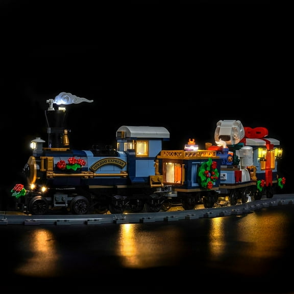 QC Ltbrcik Lighting Set For Lego Christmas Holiday Express Train Winter Village 10361 Building Kit for Adults,Only Led Light Kit,Not Include Building Blocks Gift for Men and Women