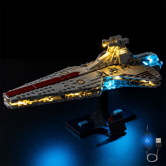 QC Ltbrcik Lighting Set for Lego Stars Wars Venator-Class Attack Cruiser 75441 Building Blocks Without Building Blocks Set