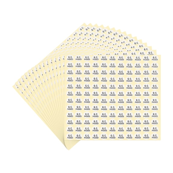 Uxcell QC Passed Stickers Inventory Quality Control Tester Stickers Warehouse Management Organization Pass Approval Labels White