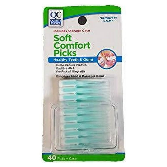 QC SOFT COMFORT PICKS (GUM) 40EA