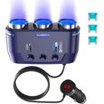 thumbnail image 1 of QC3.0&PD 40W Cigarette Lighter Adapter, 3-Socket 140W Cigarette Lighter Splitter with 12v USB Outlet,Car Charger Adapter with Double/Dual/USB C Charger Multi Port/Plug Outlet for Car Devices, 1 of 17