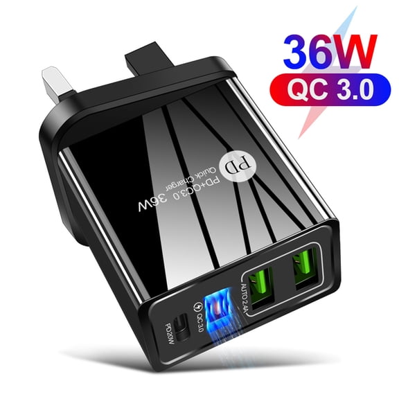 QC3.0 & PD20W Fast Charging Hub, Quick Charge Power Adapter, Fast Charger Block for i-phone 13 Series Smart Phones