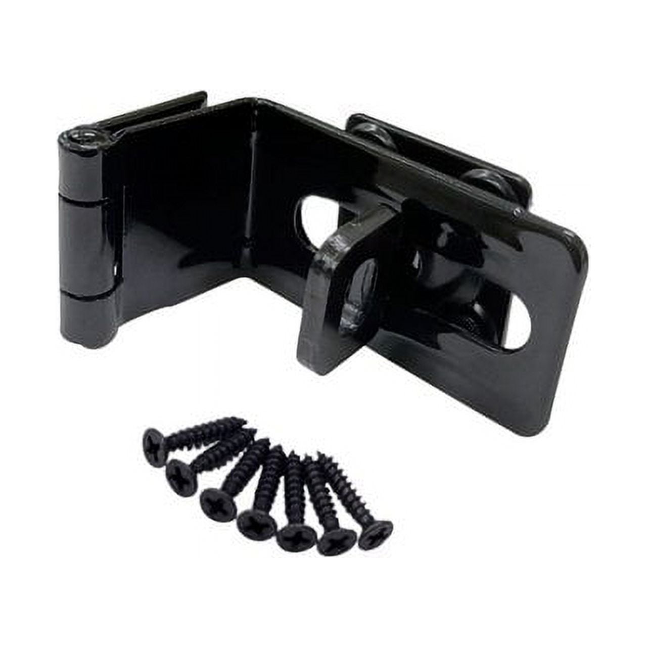 QCAA 90 Degree Angel HASP and Swivel Staple, 41/2", Steel, Black, 1