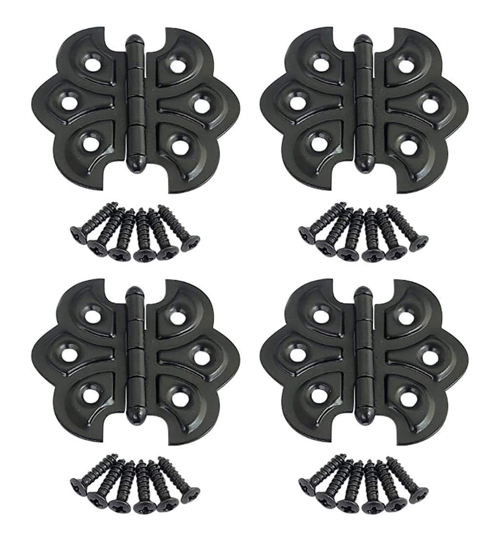 Heavy-Duty Non-Mortise Butterfly Hinge For Mobile Home/RV – 3.5”, Satin Nickel, Removable Pin, 2-Pack, Steel Construction