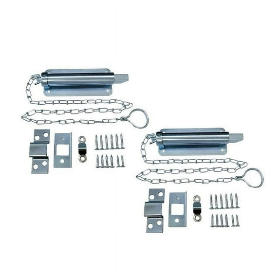 QCAA Chain Bolt, 6", Zinc Plated, 2 Pack, Made in Taiwan