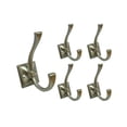 thumbnail image 1 of QCAA Coat and Hat Hook, Zinc Die Cast, Nickel, 5 Pack, Made in Taiwan, 1 of 2