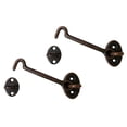 thumbnail image 1 of QCAA Heavier Duty Solid Brass Door Hook Latch & Eye, 4", Antique Copper, 2 Pack, Made in Taiwan, 1 of 1
