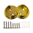 thumbnail image 1 of QCAA Heavy Duty Solid Metal Pole Socket Set, 1-3/8'', Polished Brass, 1 Pair, Made In Taiwan, 1 of 5