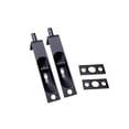 thumbnail image 1 of QCAA Solid Brass Door Flush Bolt, 4", with Square End, Matte Black, 2 Pack, Made in Taiwan, 1 of 2