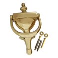thumbnail image 1 of QCAA Solid Brass Door Knocker, 7", Polished Brass, 1 Pack, Made in Taiwan, 1 of 3