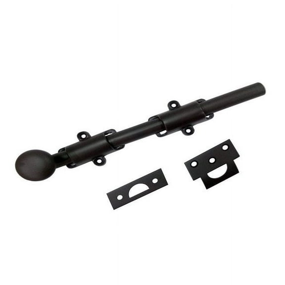 QCAA Solid Brass Dutch Door Bolt, 18", Oil Rubbed Bronze, Made in Taiwan, 1 Pack