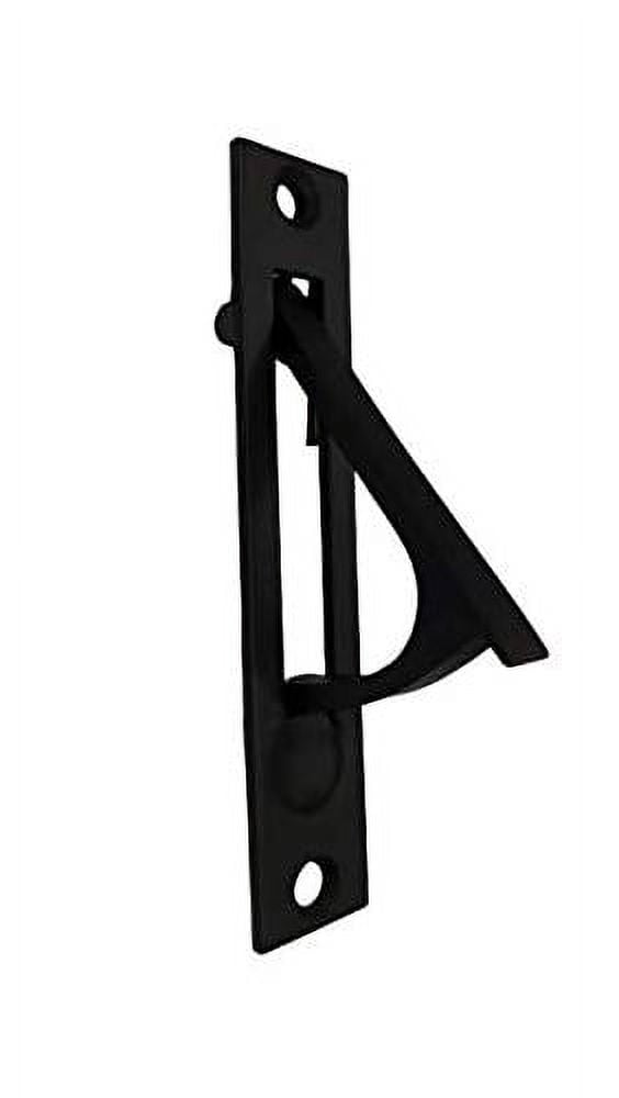 Matte Black Solid Brass Edge Pull for Doors