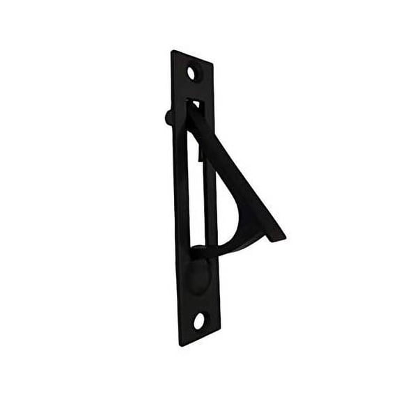 QCAA Solid Brass Edge Pull, 4", Matte Black, 1 Pack, Made in Taiwan