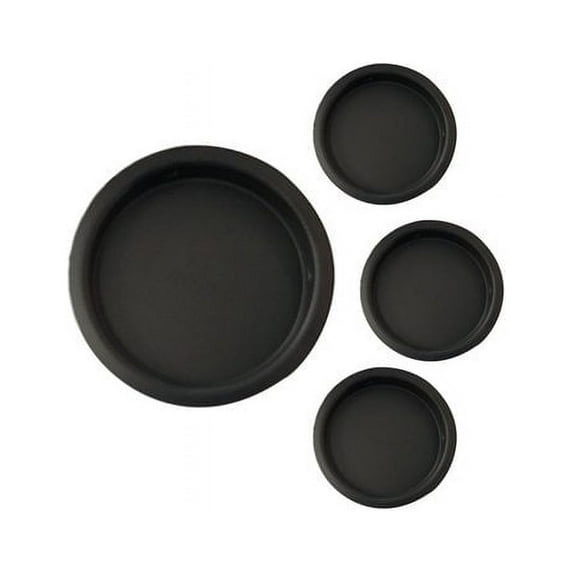 QCAA Solid Brass Finger Pull, 1-3/4", Matte Black, 4 Pack, Made in Taiwan