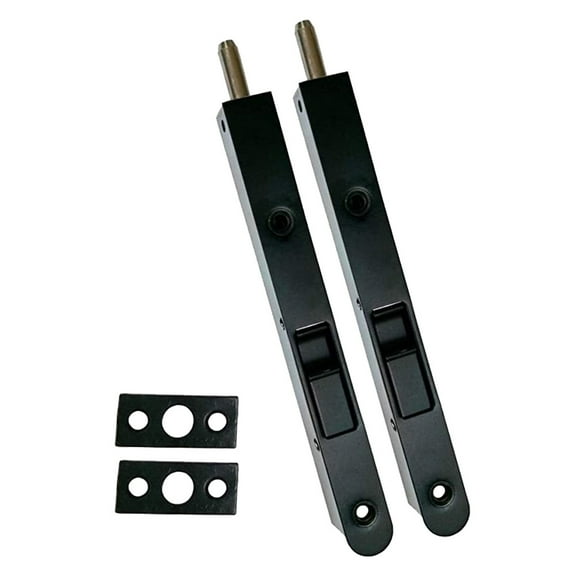 QCAA Solid Brass Flush Bolt, 7", Matte Black, Made in Taiwan, 2 Pack