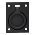 thumbnail image 1 of QCAA Solid Brass Flush Ring Pull Rectangular, 2-1/2"x1-7/8, Matte Black, Made in Taiwan, 1 Pack, 1 of 2