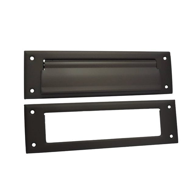 QCAA Solid Brass Mail Slot, with Solid Brass Interior Frame, 10" x 3