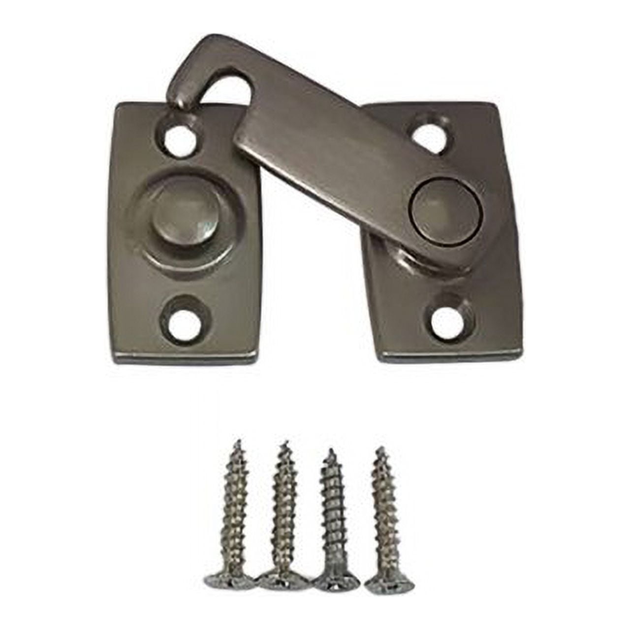 QCAA Solid Brass Shutter Bar Door Latch, 7/8" x 23/32", Satin Nickel