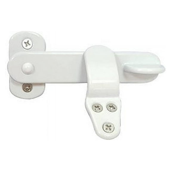 QCAA Solid Cast Brass Flip Latch Lock for Sliding Cabinet Shed Door, 4", Matte White, 1 Pack