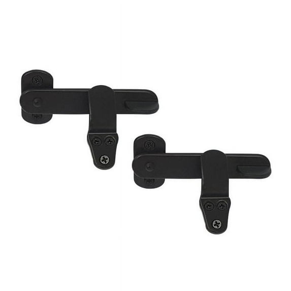 QCAA Solid Cast Brass Flip Latch Lock for Sliding Cabinet Shed Door, Solid Cast Brass, 4", Matte Black, 2 Pack