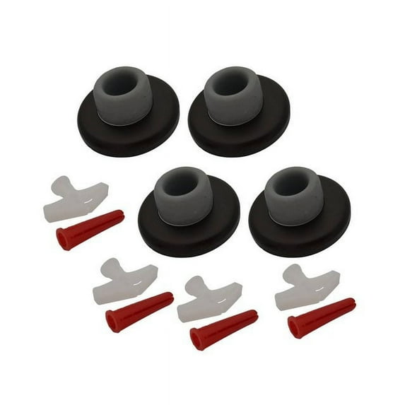 QCAA Stainless Steel Wall Mount Concave Door Stop, 2-1/2" Diameter, ORB Oil Rubbed Bronze, 4 Pack