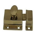 thumbnail image 1 of QCAA Traditional Oval Turn Cabinet Latch, Solid Brass, 2", for Cupboard & Other Furniture, Polished Brass, 1 Pack, Made in Taiwan, 1 of 2