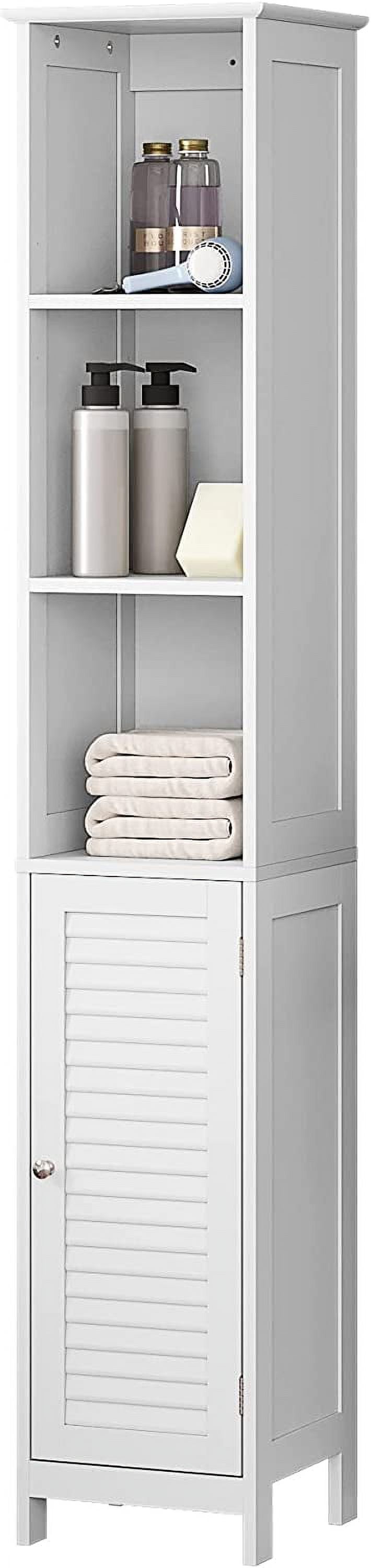 QCAI Bathroom Storage Tall Narrow with Cubby, Slim