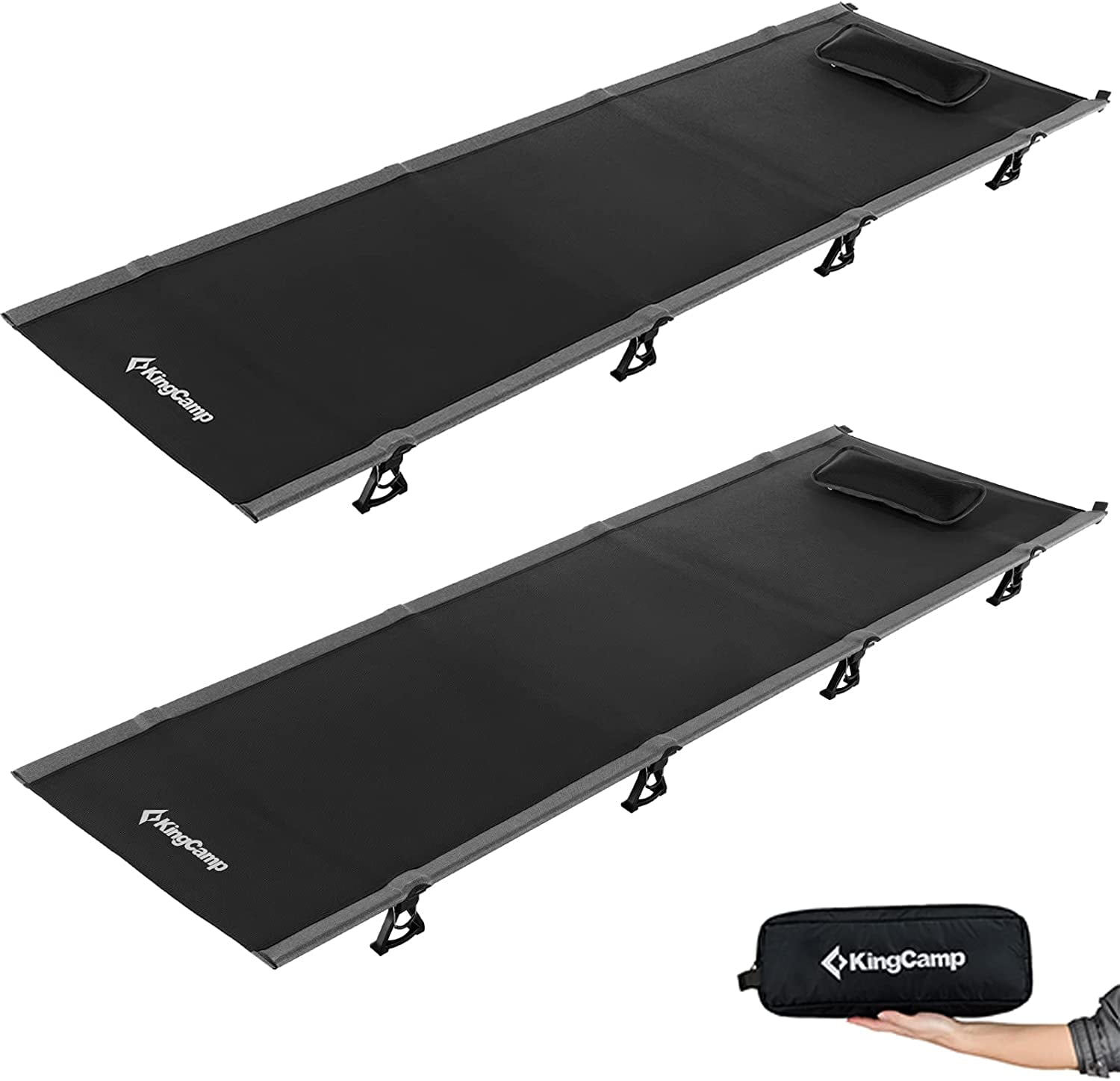 QCAI Camping Cot, Folding Portable Heavy Duty Ultralight Cots for