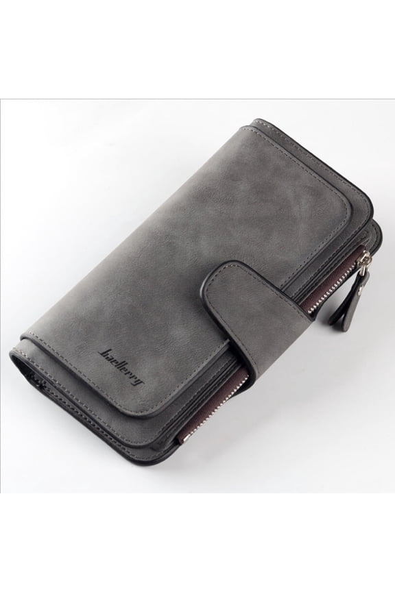 QCGJ Women's Design Lady Fashion Casual Trifold Wallet, Gray