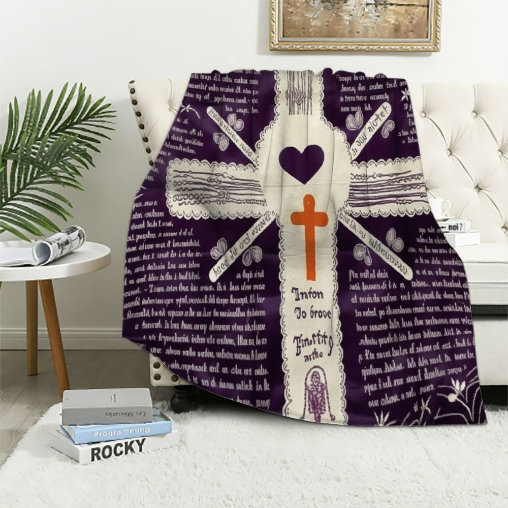 QCPP Christian Gifts for Women and Men Bible Verse Throw Blanket Super