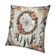 QCPP Dream Catcher Flowers Feather Short Plush Throw Pillow Cover Home
