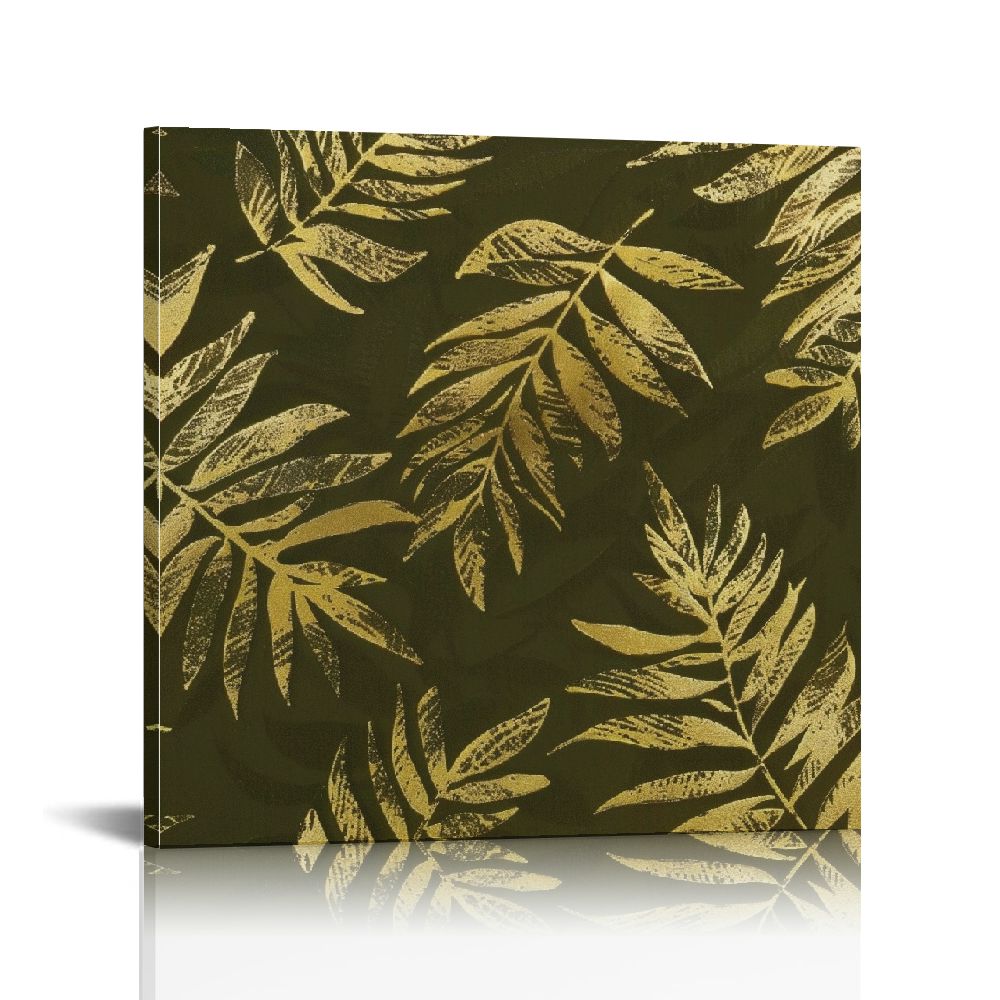 QCPP Leaf Bathroom Decor Canvas Wall Art for Bedroom Home Decoration