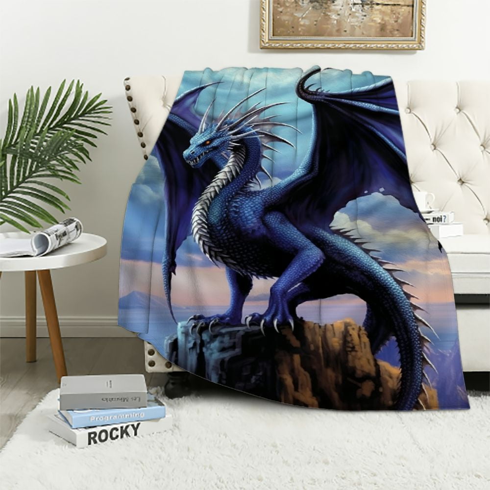 QCPP Purple Dragon Blanket and Throws Dragon Lover Gifts Dragon Scales