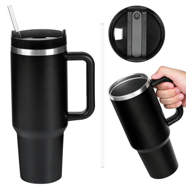 QCQHDU 1182ml 40 oz Tumbler with Handle and Straw,Leak Proof Insulated