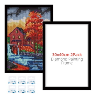 WKDP 12x16inch Frames for Diamond Painting Picture 30x40cm Diamond Art  Frame 10x14inch/25x35cm with Mat or 12x16inch/30x40cm Canvas Size without  Mat