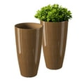 thumbnail image 1 of 21 inch Tall Planters for Outdoor Plants Set of 2,Tall Plant Pots with Drainage Hole,Large Flower Pots for Indoor Front Porch Garden Home Patio,Champagne, 1 of 8