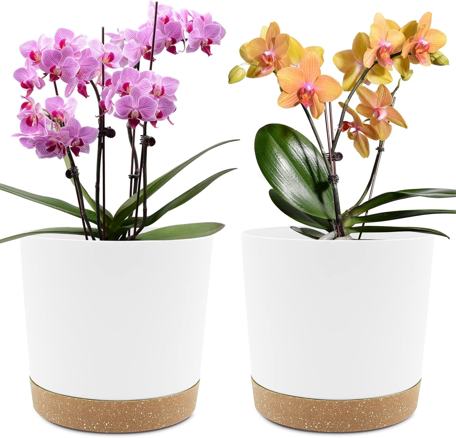 Two Tpots Roon QCQHDU 8 inch Plant Pot, 2 Pack Planters for Indoor Plants with ...