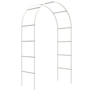 QCQHDU Garden Arch 7.8' Black Iron Arbor, Easy Assembly