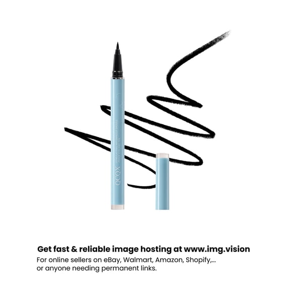 QCQX Waterproof Liquid Eyeliner Pen, Ultra Fine Felt Tip, Smudge Proof Long Lasting High Pigmented Matte Black Eyeliner, Vegan Cruelty Free for Winged Eye Makeup, Black